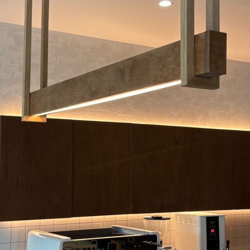 자체제작 우드 프레임 팬던트 조명